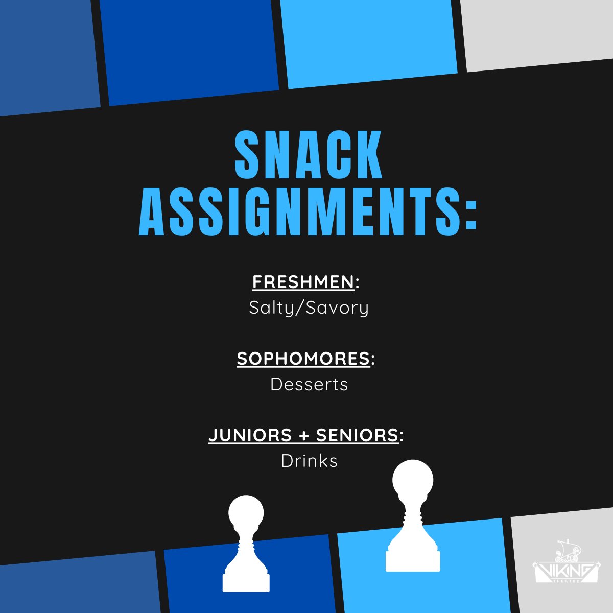 It's GAME TIME! Students, don't forget Saturday, September 18th is the Thespian Troupe/Theatre Club Game Night, and you don't want to miss it! 6:30pm in the BHS Black Box. Bring games, dress in your company colors, and don't forget your snacks!