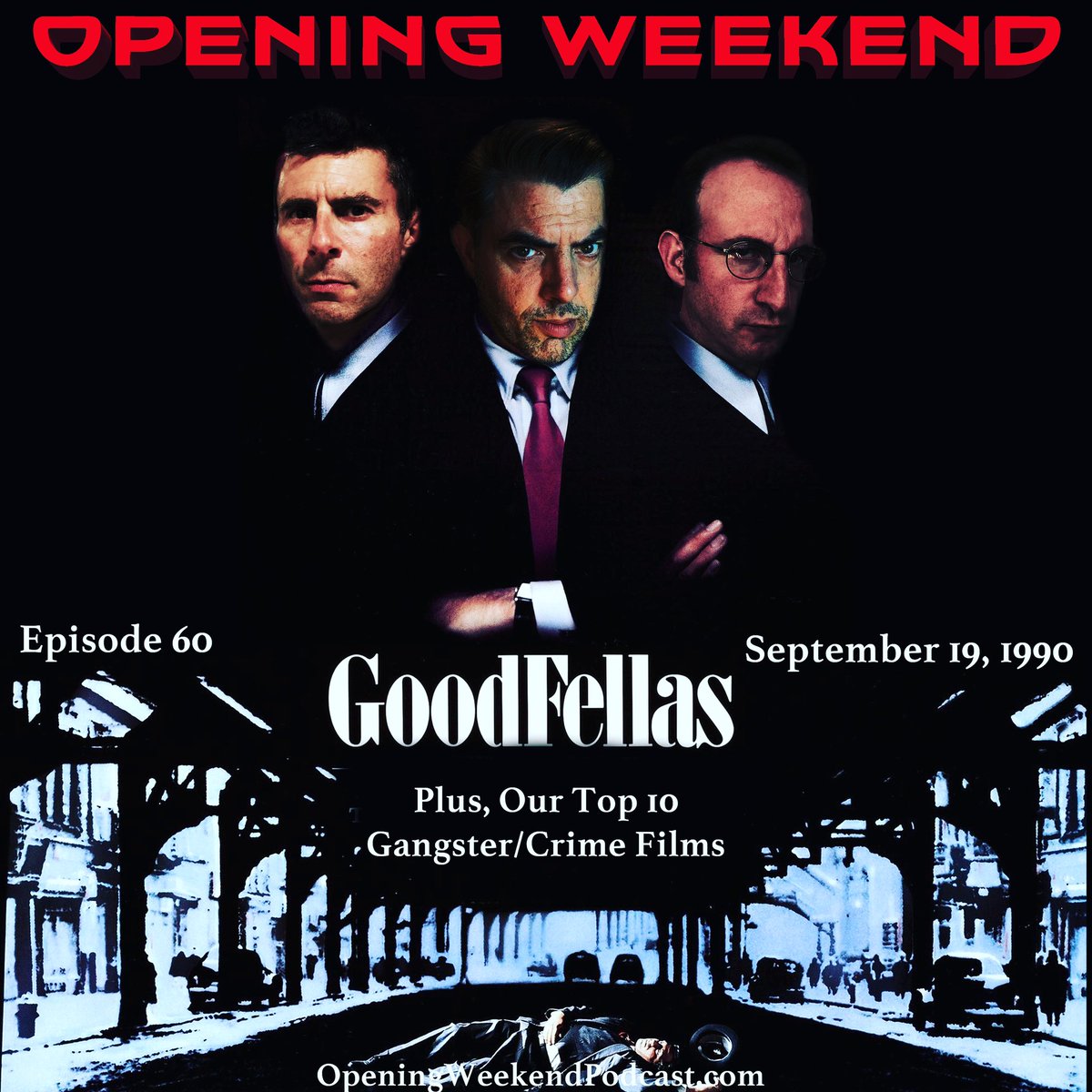 “As far back as I can remember I’ve always wanted to be a podcaster.” It’s 9/19/90 & the boys are celebrating the release of Martin Scorcese’s masterpiece, GOODFELLAS. One dog goes one way, the other dog goes the other way, and this guy’s sayin’ “It’s Ep 60 of @Opening_Weekend!”