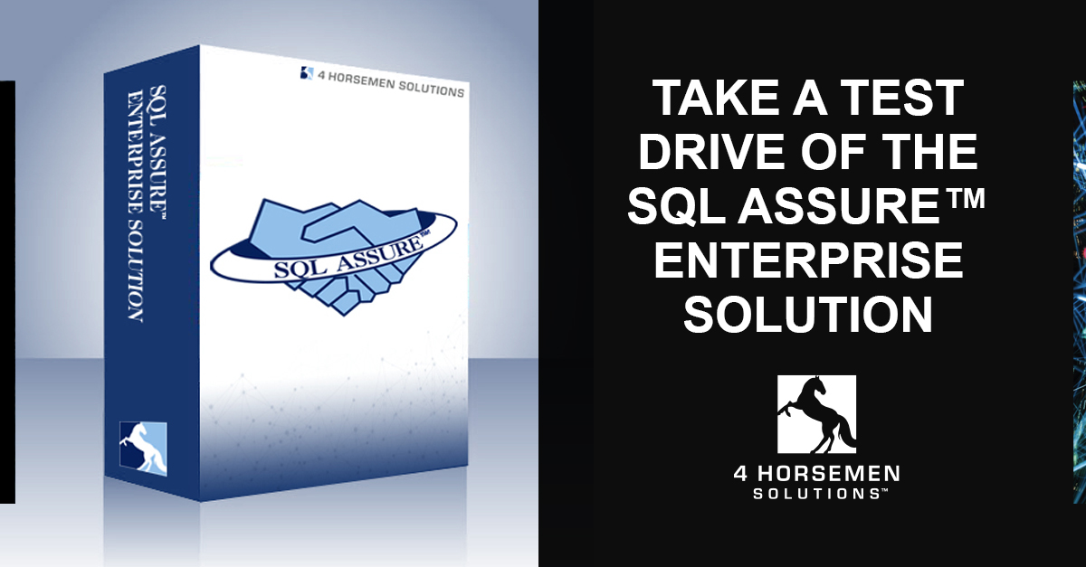 identitybrd's tweet image. 4 Horsemen Solutions™ is offering a FREE, 2-hour trial of our flagship product, the SQL Assure™ Enterprise Solution. Experience superior reporting tools and one-touch audit/reporting of this Command & Control (C2) Center for #SQLServers/Databases #tech
4horsemensolutions.com/the-sql-assure…