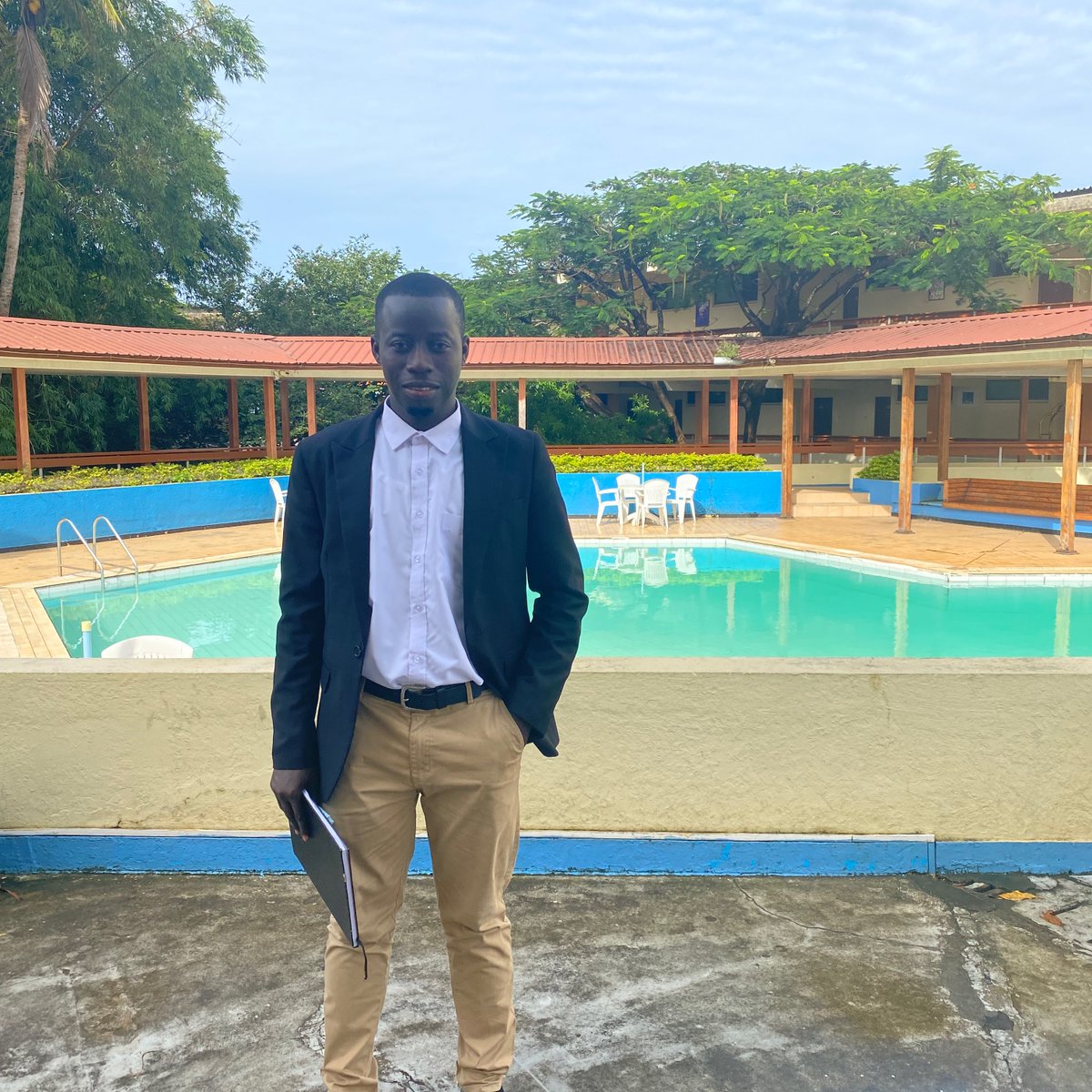 EducAidSL's tweet photo. Delighted to be representing @EducAidSL with Organiser as we write the Education Sector Plan #ESP 2022-26. Proud of the committed educator this young man is becoming #TeamEducAid #EducationInSierraLeone #EducationIsTheAnswer 🇸🇱🇸🇱🇸🇱📚📚📚 https://t.co/GMGprcBziQ