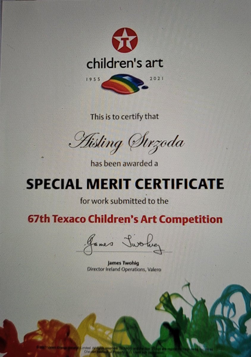 VC_Art1's tweet photo. ***TEXACO ART COMPETITION ***
Huge congratulations to @VirCollege #MsTynans 5th Yr Art student Aisling Strzoda with her work entitled "With love from Grandma". Her work will be on display @Highlanes Drogheda Co.Louth for 4 weeks!! https://t.co/hv8NpXNEJO https://t.co/fwi8YVBowO