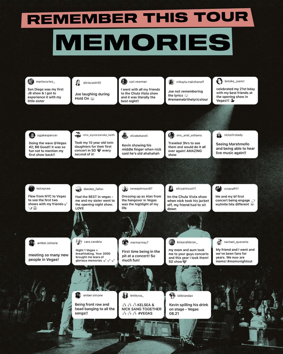 Jonas Brothers on Twitter "RememberThisTour Zine VOL 1 is out now