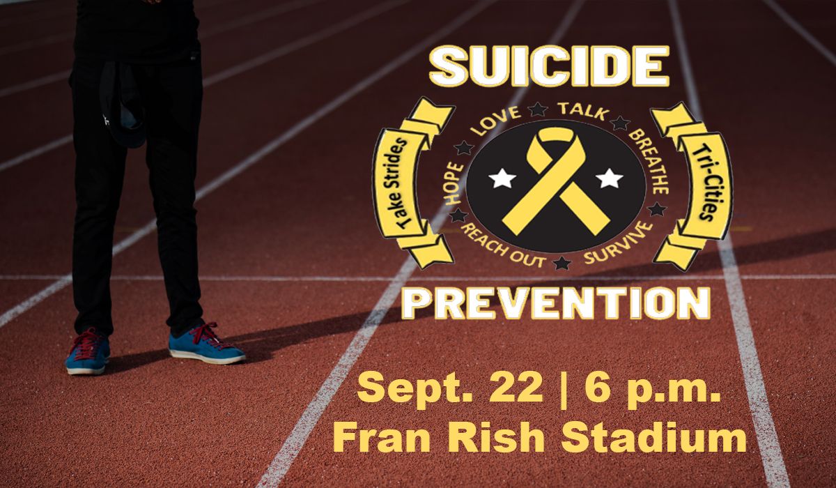 Join Hanford and Richland high school students at Fran Rish Stadium on Sept. 22 at 6 p.m., as they walk to remember lives lost, raise awareness, and help prevent teen suicide in our community. Use hashtag #TakeStridesTC to share photos of the walk on social media.