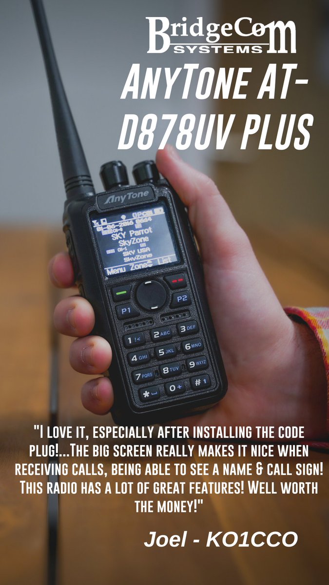 BridgeCom_Radio's tweet photo. FREE AT-D878 course included on BridgeCom University with step-by-step video tutorials to get you on DMR and making contacts fast ($97 value) - https://t.co/k7f4bKadt6

#bridgecomsystems #bridgecom #dmrradio #radiocommunications #hamradios #hamradiostuff https://t.co/GudY5hebsQ