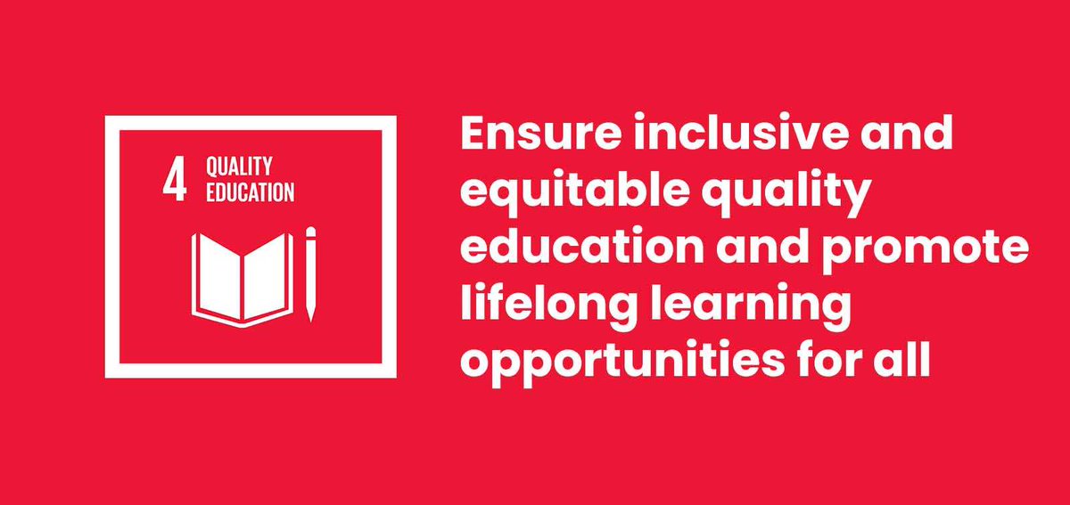 Please retweet if you support #SDG4: Inclusive and equitable quality education for all. @globalgoalsun @sdg2030 @adamrogers2030 @gaellemogli @connectaid_int @tblacktab @educannotwait @sdgs4good @yasminesherif1 #GlobalGoals #EducationCannotWait