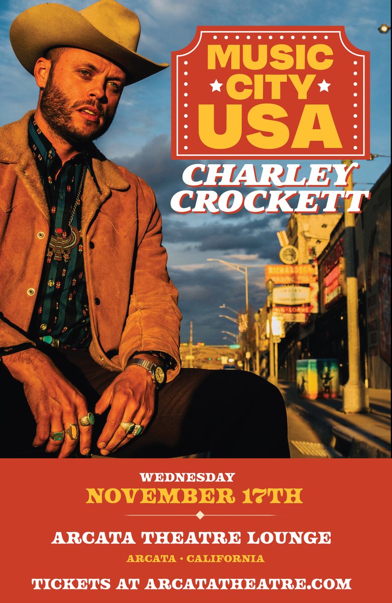 ✨New Show!✨
Charley Crockett
November 17 
Doors 7PM
$29 Advance
All Ages
Tickets go on sale FRIDAY 10AM