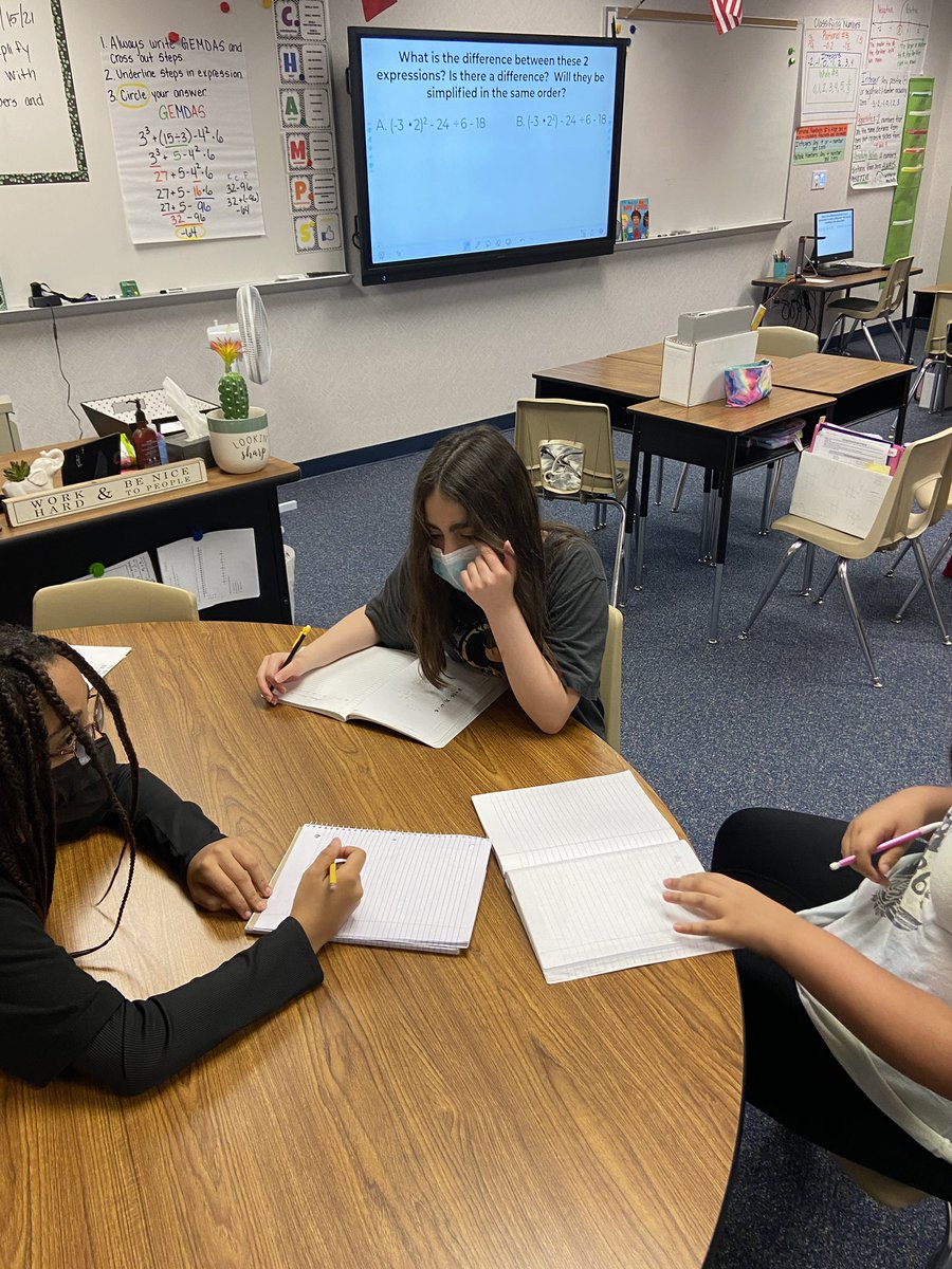kelly_m2483's tweet photo. ❤️Love❤️ all the math talk that is happening this morning. Learning math by communicating with our peers. 🙌🏼 @rountreerr @Allen_ISD #6grade https://t.co/YJMIH6Wtmk
