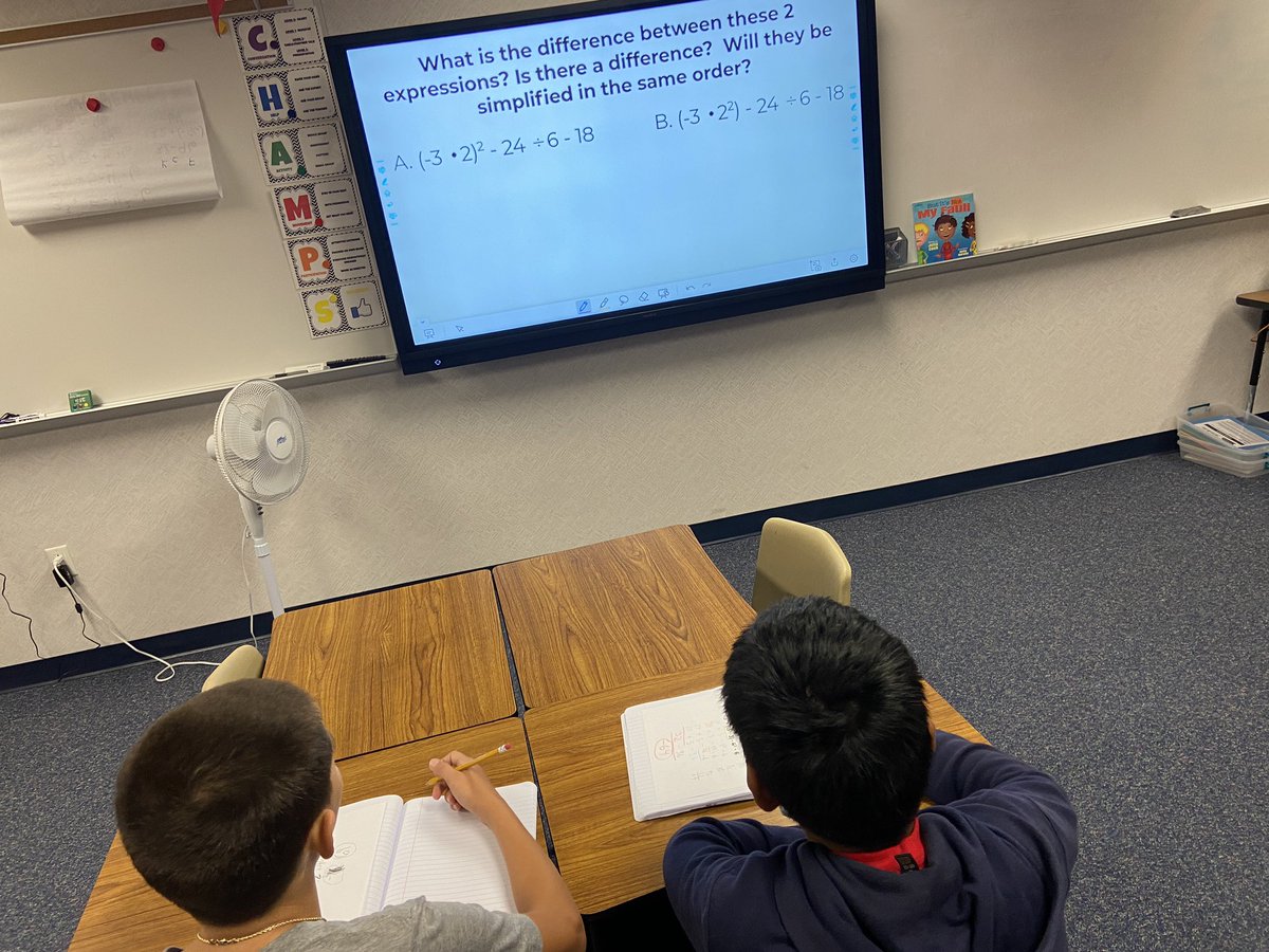 kelly_m2483's tweet photo. ❤️Love❤️ all the math talk that is happening this morning. Learning math by communicating with our peers. 🙌🏼 @rountreerr @Allen_ISD #6grade https://t.co/YJMIH6Wtmk