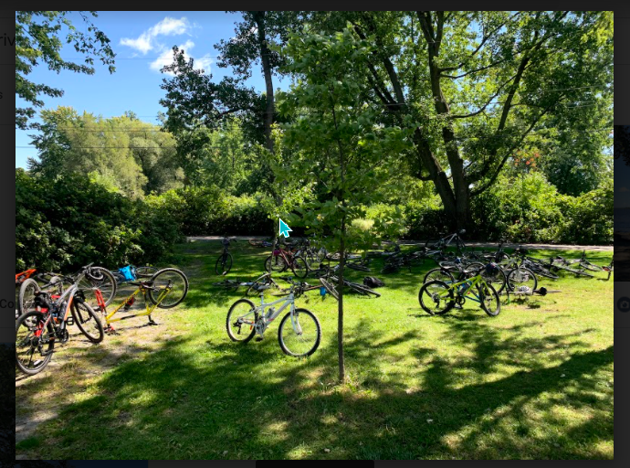 VeloTechnoLR's tweet photo. Les classes de VéloTechno sont parties ensemble à l’île Pétrie en Vélo! Nous sommes allés sur les routes, pistes cyclables, dans la forêt et près des rivières.  Arrivé là-bas nous avons fait plusieurs activités d'apprentissage en plein air. #Randonnée #vélo #CEPEO @ESP_LOUISRIEL https://t.co/m9Tty348L1