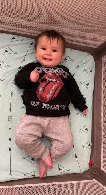 My rocker baby 💕🤟🏼 #rockerbaby #stones https://t.co/EH7j1P5GMK<a href="/tag/rockerbaby"class="tags">#rockerbaby</a><a href="/tag/stones"class="tags">#stones</a>