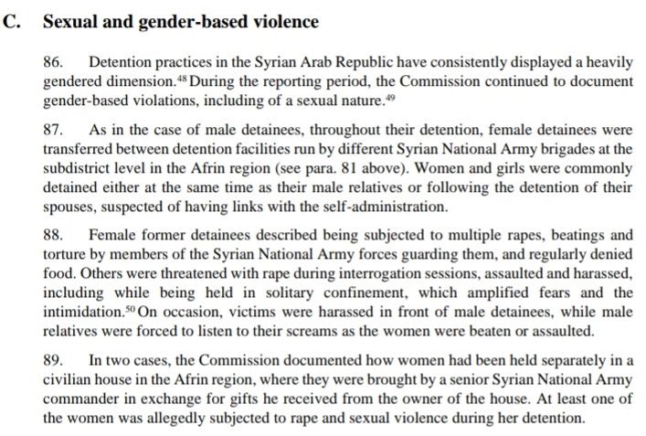The latest <a href="/UNCoISyria/">UN Syria Commission of Inquiry</a> report once again documents harrowing conditions for ethnic and religious minority women in Turkish-occupied Afrin and Ras al Ain. We continue to document these cases, and urge an end to all kidnappings and disappearances in these regions.