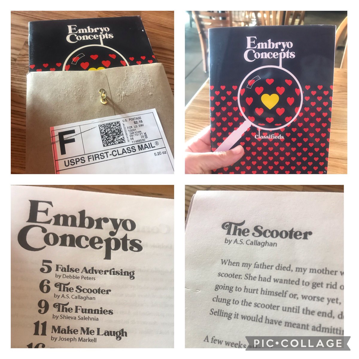 ASCallaghan's tweet image. Just got the best birthday present in the mail ✉️ Thank you @Embryoconceptz ❤️ Link to story: embryoconceptszine.com/2021/08/10/the…