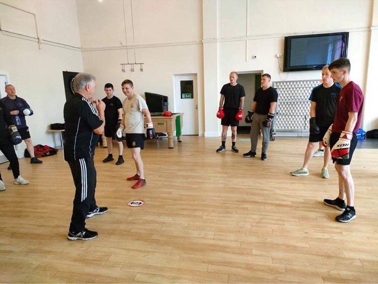 1_Regiment_RLC's tweet photo. This week we hosted a Lvl 1 England Boxing Coach course and Lvl 2 refresher. Members of the Regt and Corps gained a new qualification to help in future training and competitions. Organised by SSgt Hughes and course Tutor Mick Gannon BEM. @domcug @RLCCorpsSM @101_Log_Bde @LogComd https://t.co/2FWNy9Nqnm