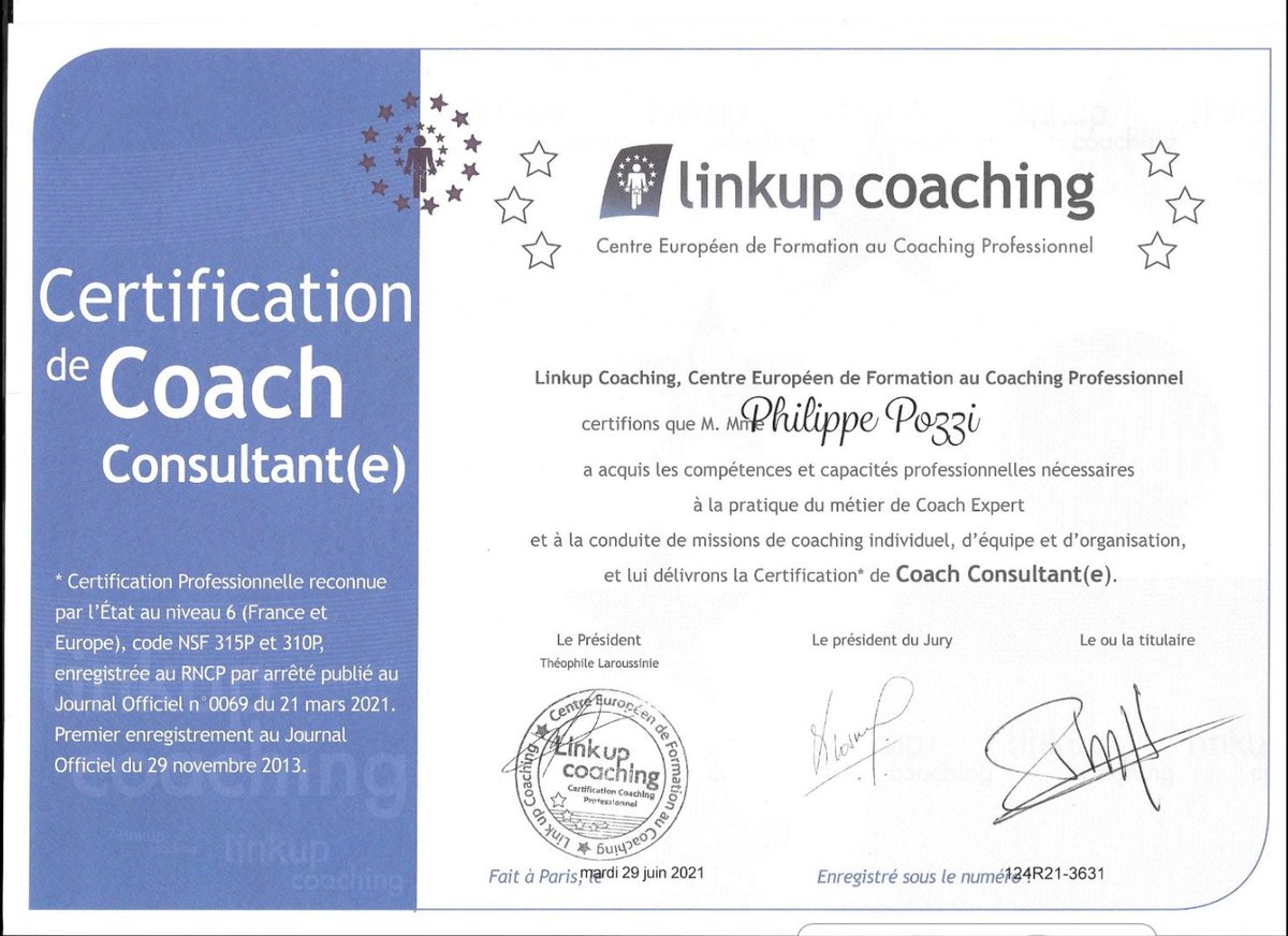 ProgresstrainI's tweet image. Ravi d&apos;avoir reçu ma certification de coach.
Neuf mois de partage avec l&apos;équipe #linkupcoaching et la Team Réunion. 
C&apos;est une belle expérience que de se remettre  dans les livres spécialisés sur ce métier du #coaching et d&apos;avoir de vrais professionnels qui vous guident.