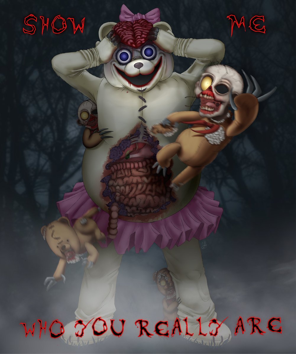Owlle_af's tweet photo. I finally redrawn my old art! 
🐻‍❄️September 15, 2021 🧠
🐻August 25, 2020 💀
November 4, 2019 
hope you enjoy

#mamabear #triggerteddy #darkdeception #chapter4 #darkdeceptionfanart #fanart #bloodart #GlowstickEntmt #GlowstickEntertainment #redraw #fanartcontest #myart #digitalart https://t.co/s8Uim0B8IO