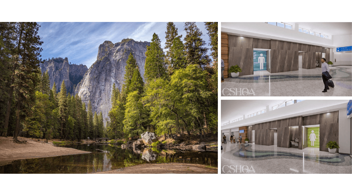 CSHQA's tweet photo. #NatureInspires! When designing the #FresnoAirport terminal expansion, the team chose colors/materials to capture the essence/beauty of #YosemiteNationalPark &amp; the #SanJoaquinRiver. Learn more: https://t.co/2avBNdopUa
@FresnoAirport @qdconstruction 

#FAT #IFlyFresno #FATForward https://t.co/9EVKryvFv2