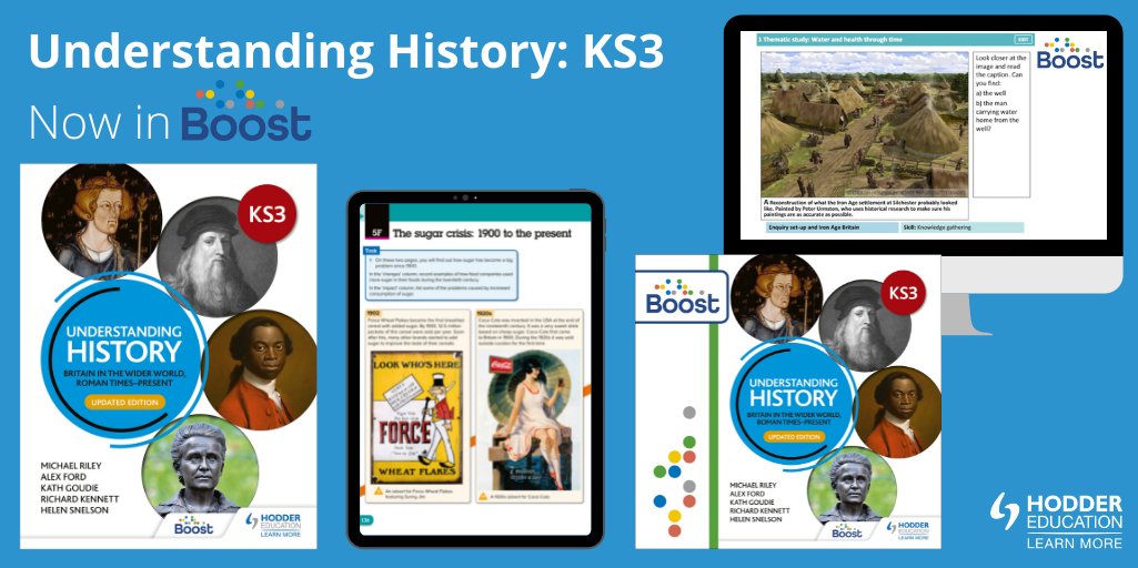Exciting news! Understanding History – our popular KS3 scheme from @1972SHP @Michaelshp – has moved to Boost, our new digital learning platform. Find out more and request a FREE 30-day trial: bit.ly/3yRYHI3. Includes an eBook + teaching resources #historyteacher