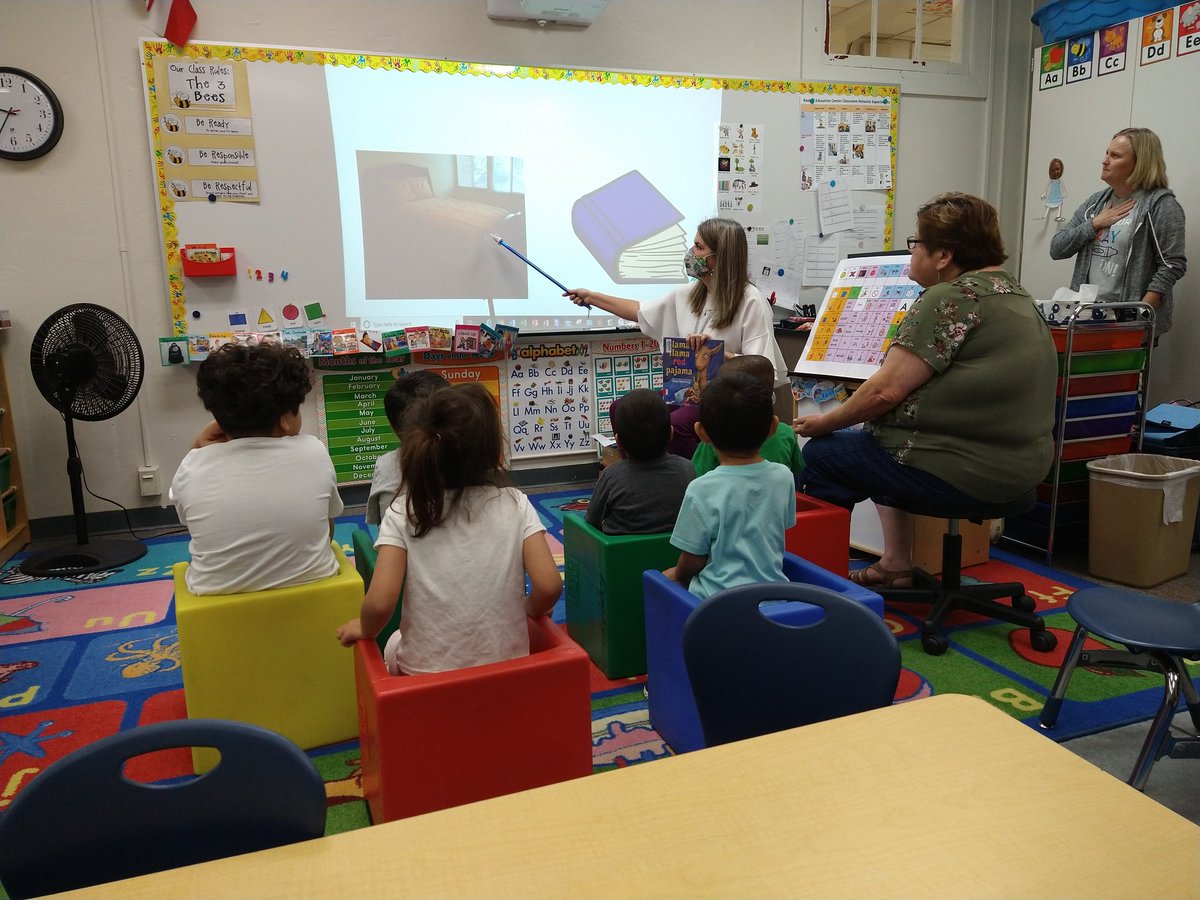 Kooken PreK Center is emphasizing culture building and teamwork as teachers recognize each other in a public forum.  I got to observe some terrific vocabulary development &amp; and a fun book walk prior to reading today!