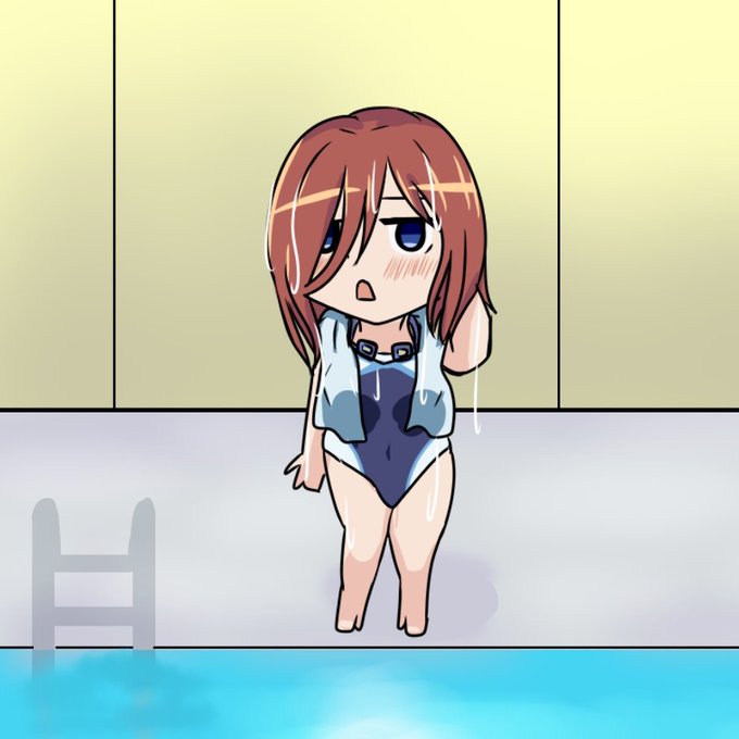 ダンベルマンさんがTwitterに投稿した中野三玖(五等分の花嫁)のイラスト。