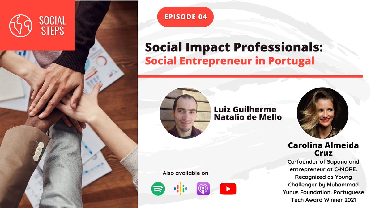 On my podcast, I have had the honor to speak with <a href="/Carolinskacruz/">CarolinaAlmeidaCruz</a> about social business, #Sustainability , and our great capacity to change the society for better! Check the episode on my website (bit.ly/3lxxohA), Spotify, Google Podcasts, Apple Podcasts, and Youtube!