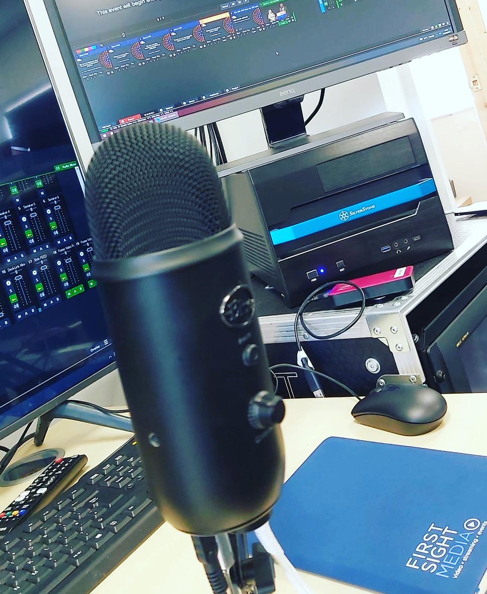 firstsightmedia's tweet photo. Our #FirstSightMedia #Team are working hard today, split across two #venues on a #hybridevent with @HullYorkMed
⭐️ Team 1 at the #venue - 🎥#cameras & 🎙#audio with a #physicalaudience 🙌
⭐️ Team 2 at #FSMHQ managing the 🖥 #livefeed and feeding the #webinar via our #studio💡 https://t.co/7RTAU25gAh