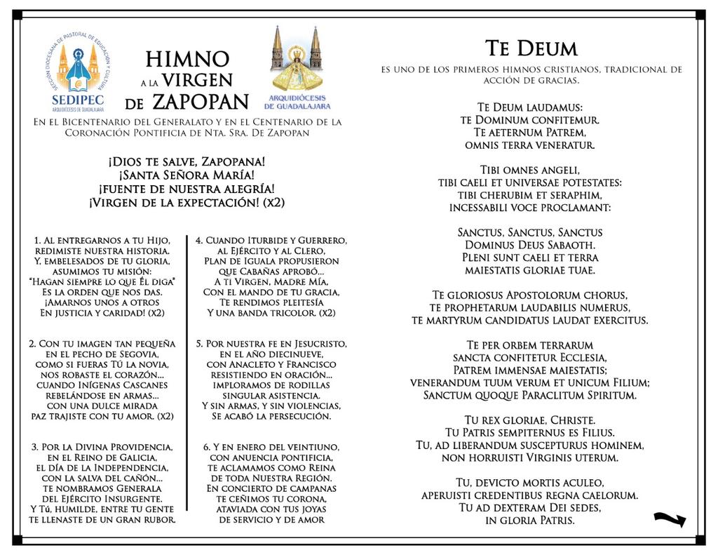 Ramiro_Escoto's tweet photo. A 200 años del #Generalato de la #NuevaGalicia hoy se estrena Himno a la #VirgenDeZapopan . Habrá misa de 12 en la #Basílica https://t.co/9pjlVeK6id