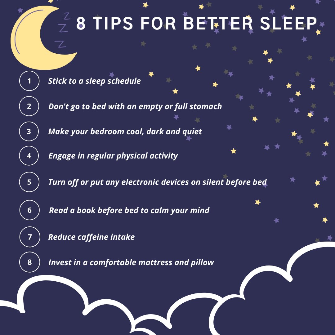MovePhysioTwick's tweet photo. Why not try some of our top tips for better sleep?😴💤 https://t.co/MHyQ20ZOND