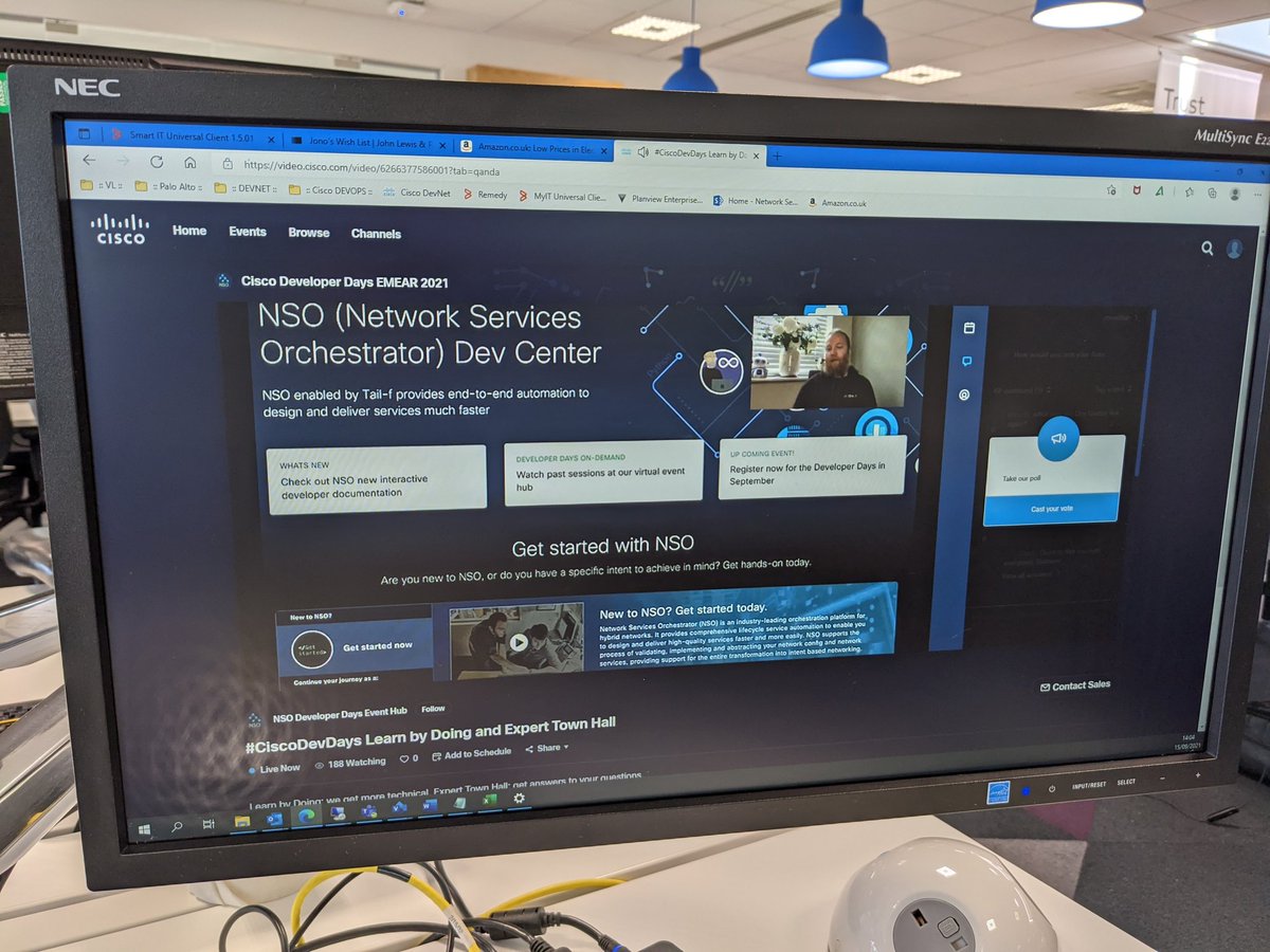 theVPNbloke's tweet photo. Day 2! Let's go! 

#CiscoDevDays #NSODeveloperDay
@CiscoDevNet @LearningatCisco https://t.co/g7C8hcxLAh