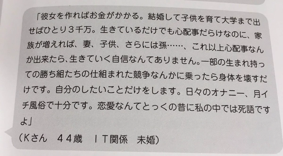 恋愛、結婚、子育てには興味ない一生独身男性の最終形態がこちらｗｗｗ