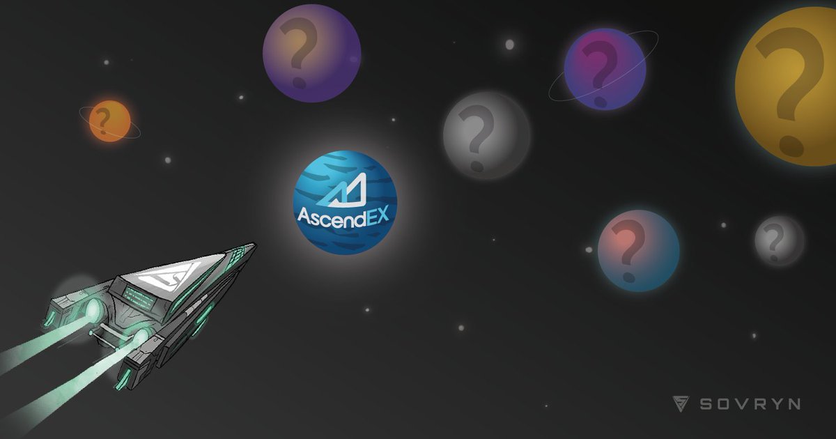 SovrynBTC's tweet image. First stop: @AscendEX_Global ✅

Next stop ❓❓❓❓❓❓❓

#StayTuned #StaySovryn