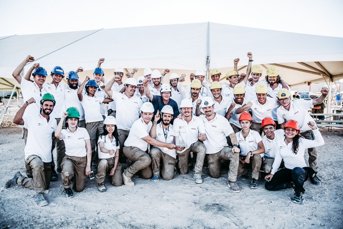 GWWorld's tweet photo. The @ETH_en @swissloop_t Tunneling team won 2nd place in @Elonmusk @boringcompany #Hyperloop #NotABoringCompetition. The Swiss students also won the Innovation Award for their high-tech drilling robot "Groundhog Alpha." Congrats! #engineering #transportation #logistics #GWmoves https://t.co/ODgXbNfAXC