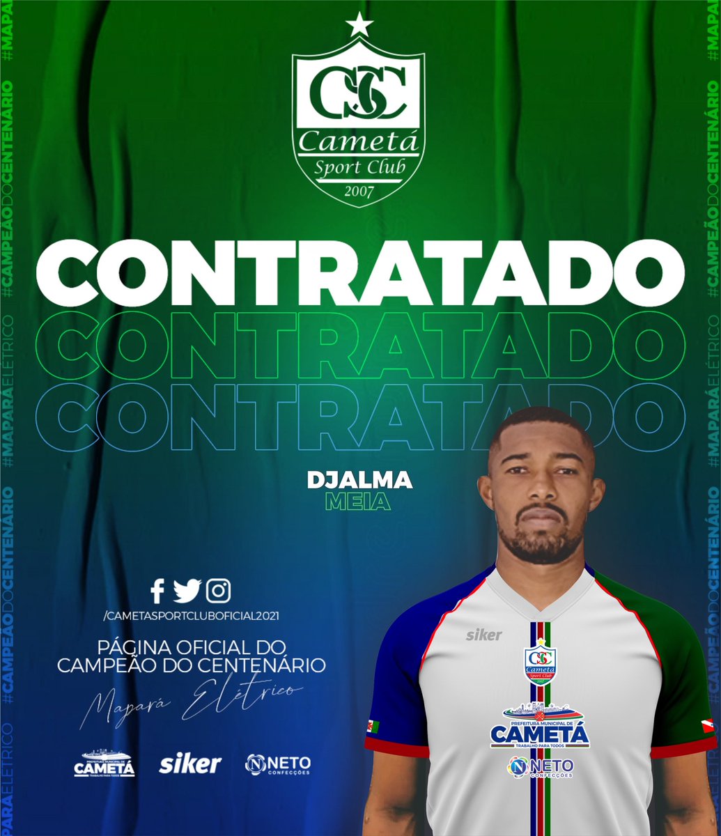CametaSC's tweet photo. CONTRATADO!
O meia Djalma é o mais novo reforço do Cametá para a disputa da Série B do Parazão 2021. Djalma é paraense e tem 29 anos de idade, rosto bastante conhecido no futebol paraense, o meia teve grande destaque nos dois grandes clubes da capital. https://t.co/XlmRh5Ni67