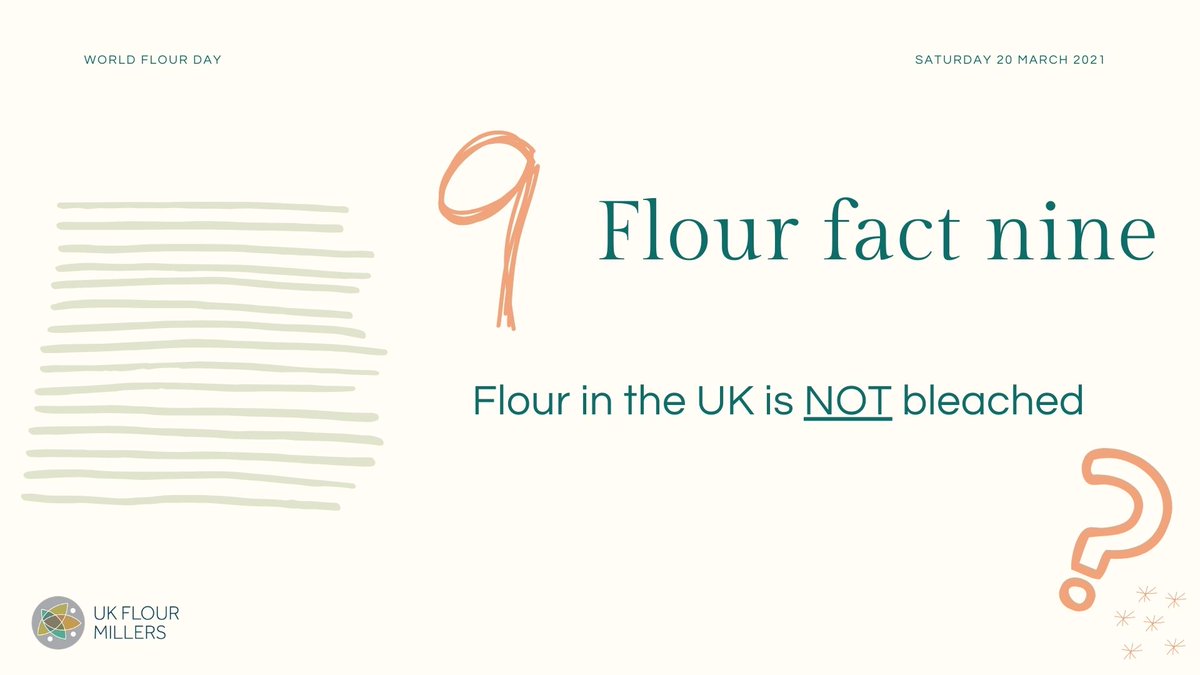uk_flour's tweet image. Flour produced in the UK is NOT bleached. This practice is not permitted in UK or EU law &amp;amp; hasn't been undertaken for years. Flour bleaching is permitted in the US which is why "unbleached flour" is seen in recipes  🇬🇧🇪🇺🚫

#UKFlour #NourishingTheNation #FlourMilling