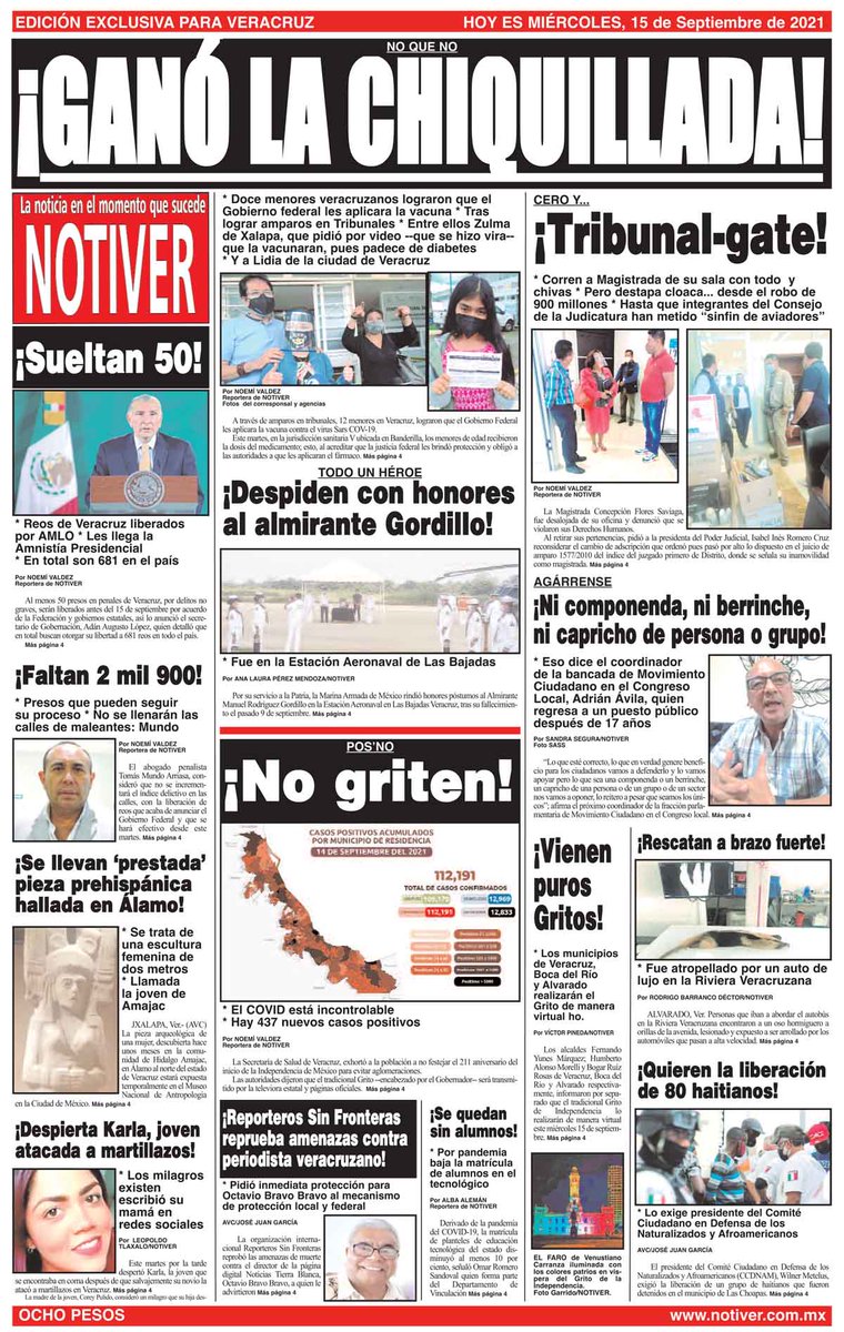NOTIVER's tweet photo. #DOCE #MENORES #VERACRUZANOS #LOGRARON QUE #GOBIERNO #FEDERAL LES APLICARA LA #VACUNA
#TRAS #LOGRAR #AMPAROS EN #TRIBUNALES
ENTRE ELLOS #ZULMA DE #XALAPA, QUE PIDIÓ POR #VIDEO #VIRAL QUE LA VACUNARAN, PUES #PADECE DE #DIABETES
Y A #LIDIA DE LA #CIUDAD DE #VERACRUZ https://t.co/BaOlP1BrPp