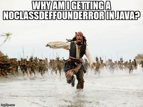 overflow_meme's tweet image. Why am I getting a NoClassDefFoundError in Java? stackoverflow.com/questions/3441… #java #noclassdeffounderror