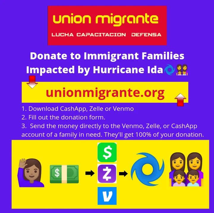 antiracistsouth's tweet photo. Just a reminder that the vast majority of undocumented people in Southeast Louisiana won’t receive any aid from FEMA so our collective community support will be critical for helping our neighbors survive recover post-Ida. Please share &amp; give generously:

https://t.co/kjKuLyoaY8 https://t.co/El0jMYga12
