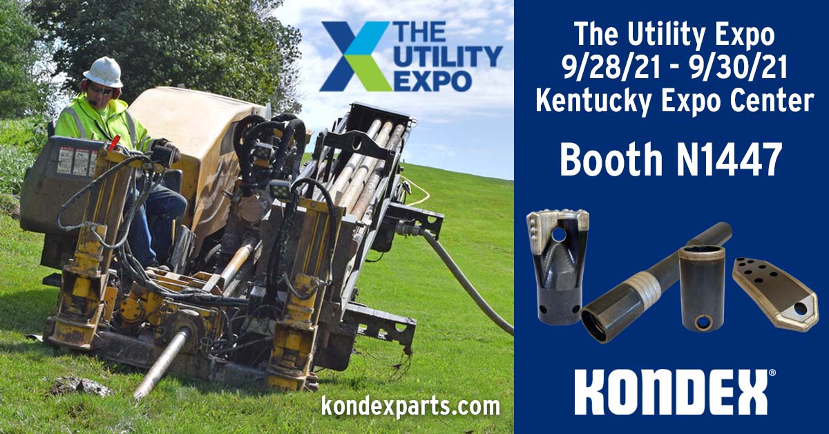 kondex's tweet photo. Join us at @TheUtilityExpo this month for the latest advancements on HDD components featuring Kondex exclusive laser cladding wear protection! #KondexInnovation #DrillDefender #HDD https://t.co/I8BK5RQ1fk