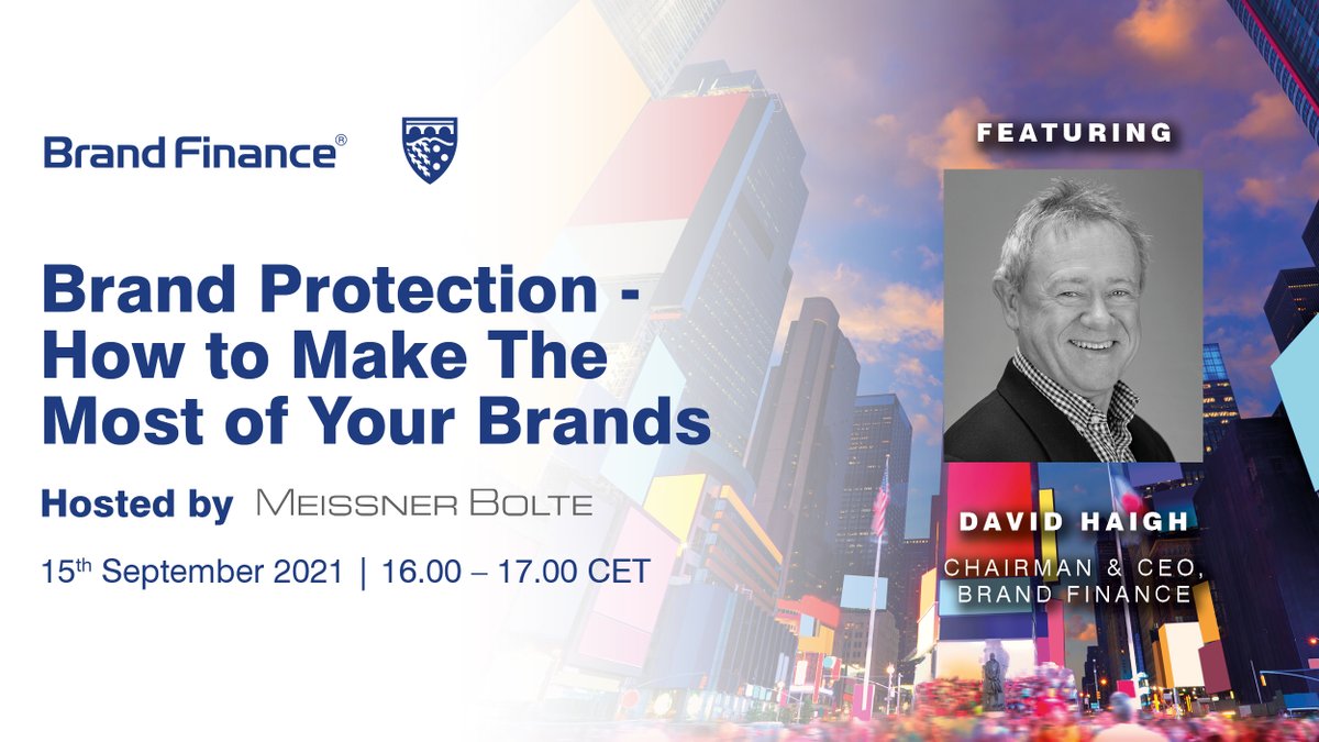 Brand Finance (@brandfinance) on Twitter photo About to kick off the Meissner Bolte #webinar! Looking forward to hearing from Gernot Schröer & Markus Mainx, Meissner Bolte and <a href="/davidhaighbrand/">David Haigh</a>, Brand Finance about how to successfully protect your #brand.
Last-minute registrations: events.mb.de/brand-webinar-… About to kick off the Meissner Bolte #webinar! Looking forward to hearing from Gernot Schröer & Markus Mainx, Meissner Bolte and <a href="/davidhaighbrand/">David Haigh</a>, Brand Finance about how to successfully protect your #brand.
Last-minute registrations: events.mb.de/brand-webinar-…