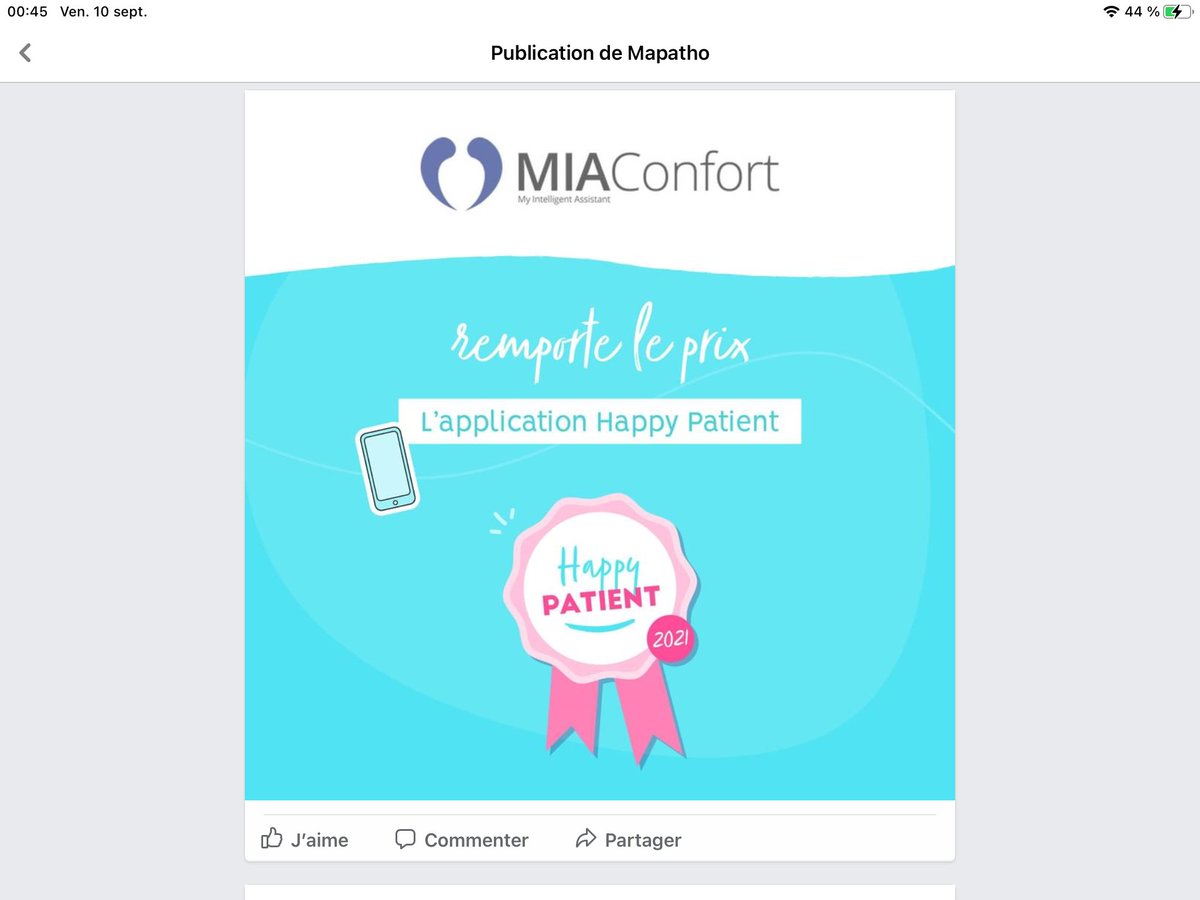 Sante_NET's tweet image. Retrouvez-nous ce soir à 18 h, en direct sur @Instagram, pour parler de notre application MIA Confort . Merci à @_Mapatho qui organise cet échange et qui nous donne la parole. Alors, a tout à l&apos;heure 
Pour voir le direct: 
buff.ly/3kaYlb3 
ou 
buff.ly/3AdEpu1