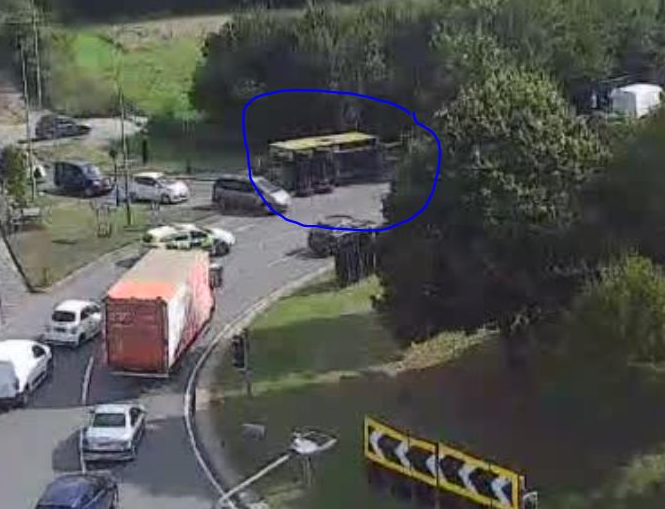 A130/A12 Howe Green roundabout - partially blocked as a lorry has overturned on the exit of Southend Road (old A130). Lane one is also closed on the roundabout. Delays on all approaches.