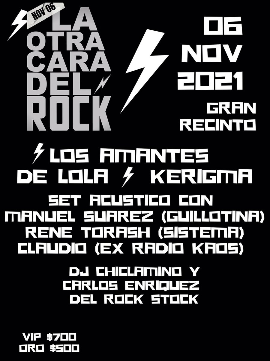 Fiesta Concierto de La Otra Cara Del Rock, solo 700 verdaderos fans podrán vivir esta gran noche, mañana inicia la venta de boletos por eTicket.