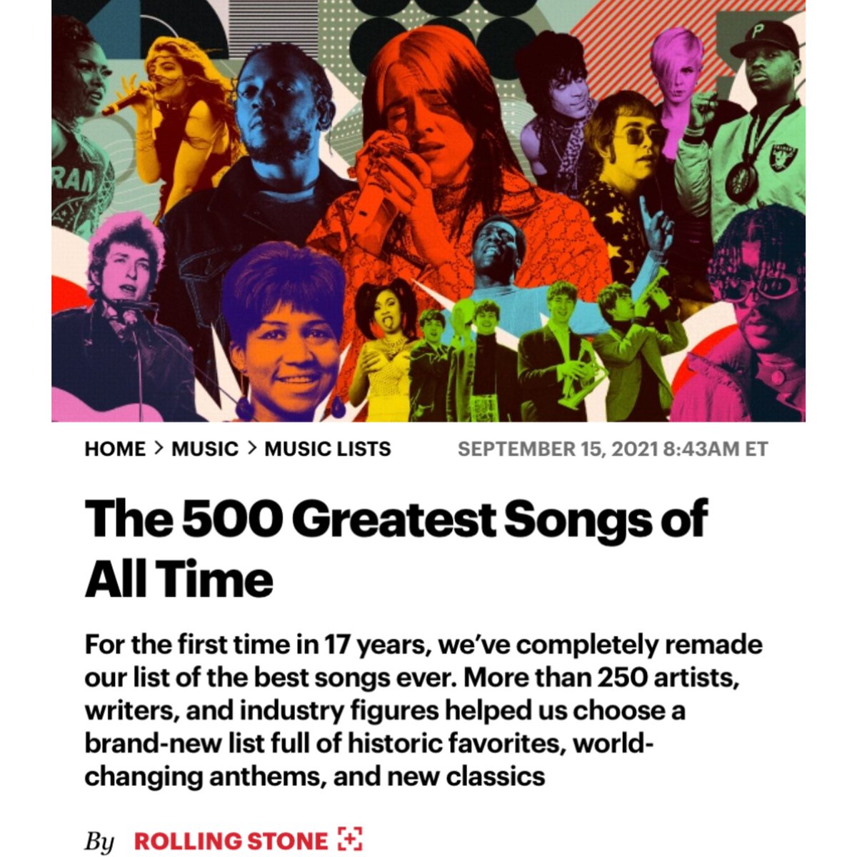Rolling Stone's 500 Greatest Songs of All Time