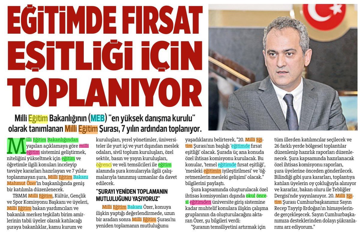 aebilgili's tweet photo. Uzun bir aradan sonra Milli Eğitim Şurasının toplanması kararı alınması iyi bir başlangıçtır. https://t.co/xodajkwzpp