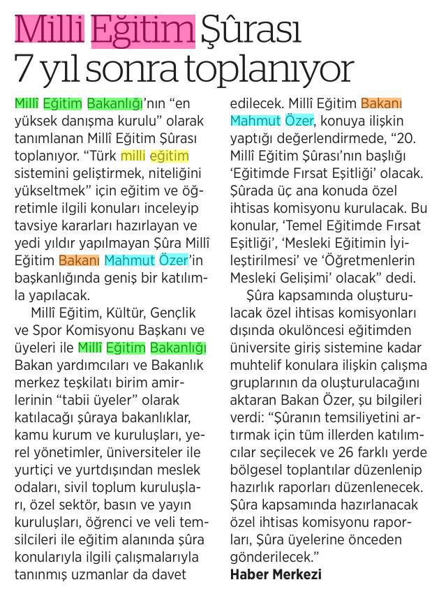 aebilgili's tweet photo. Uzun bir aradan sonra Milli Eğitim Şurasının toplanması kararı alınması iyi bir başlangıçtır. https://t.co/xodajkwzpp