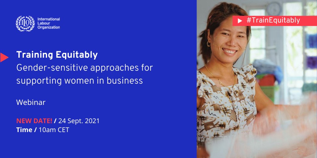 Join us on 24 September to learn more about the tools &amp; approaches developed by <a href="/ILO/">International Labour Organization</a> to support women in business.

Register here - bit.ly/2XqEJax