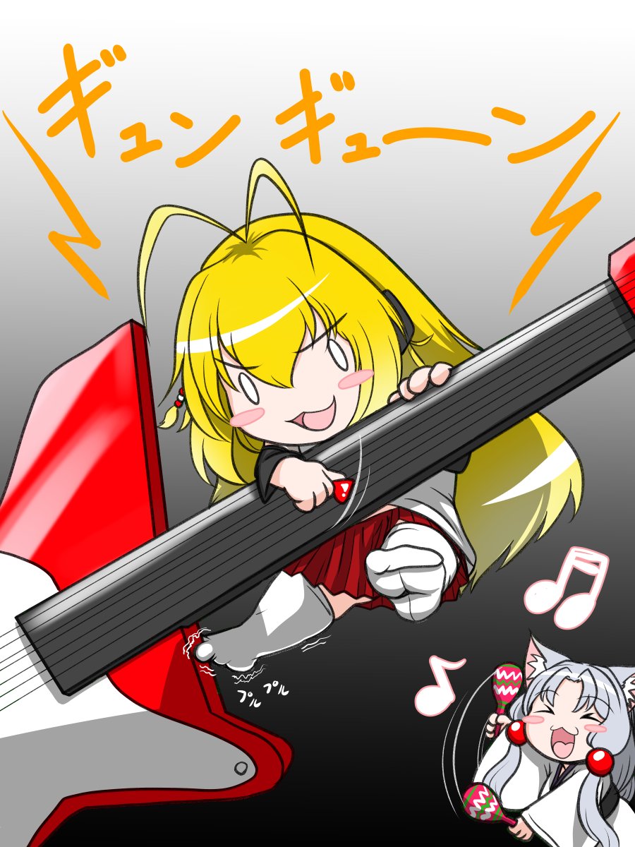 弦巻マキ誕生祭21 ちびマキちゃんはギターが上手 3 たばすこ ネーム進捗 Xx のイラスト