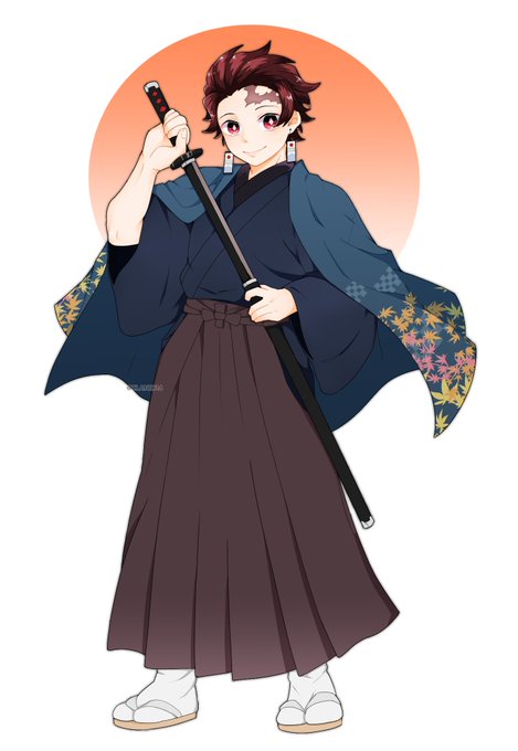 クレン🍡さんがTwitterに投稿した竈門炭治郎(鬼滅の刃)のイラスト。