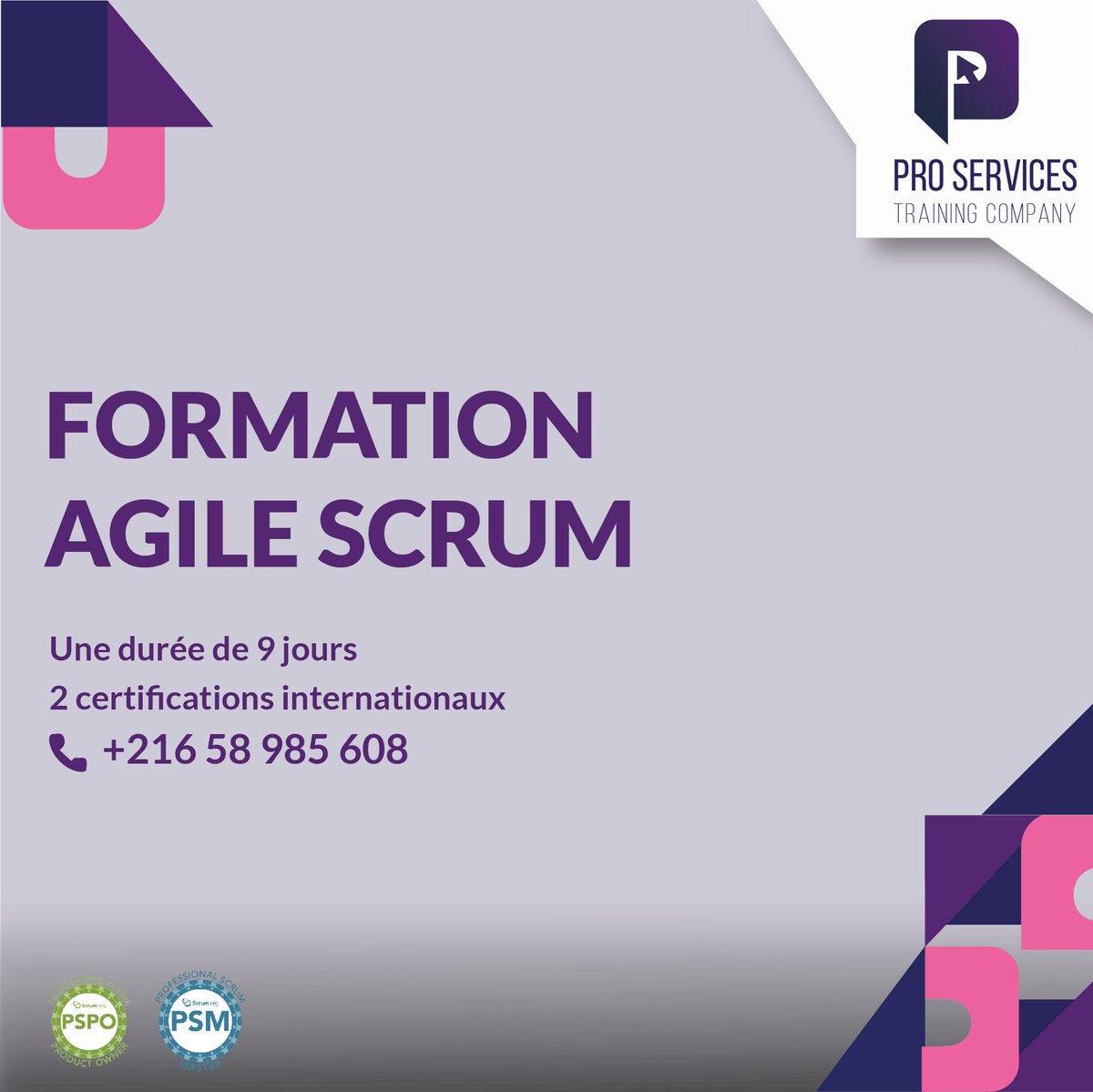 proservicetrai1's tweet image. Lancez vous dans la gestion de projet Agile Scrum : découvrez notre formation complète sur les fondamentaux d&apos;Agile Scrum. 
Lien d’inscription  proservices-training-company.com/demander-un-de… 
#Proservices_Training_Company_Tunisia #agile_scrum  #formation_en_ligne #certifications