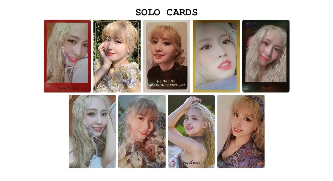 RT : ถ้าขายออกหมดแจก 50 บาท ให้ฟลว.ค่ะ 

ส่งต่อการ์ดอัลบั้ม more &amp; more โมโมะค่าาาา ขายเหมา 900 ส่งฟรี / หรือ ขายแยกใบละ 120 บาท ค่าส่ง 30 บาทค่ะ 

#ตลาดนัดทไวซ์ #ตลาดนัดtwice #วันซ์สายเปย์ #ตลาดนัดวันซ์
ตามหา โมโมะ