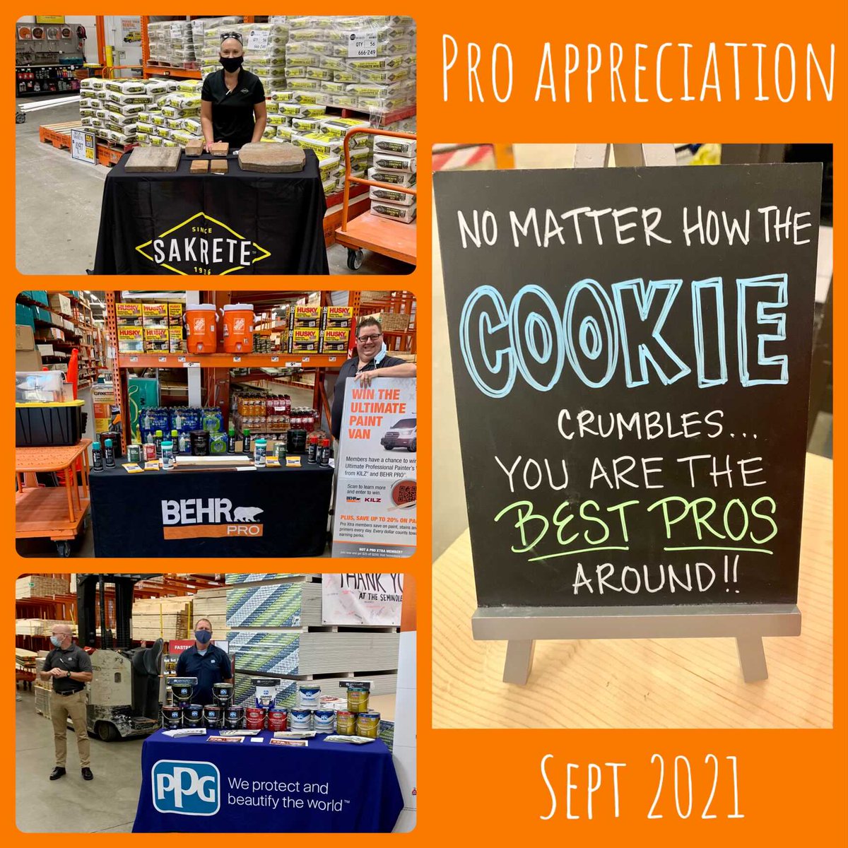 #6304 has Behr, PPG, and Sakrete ready for our Pros’s!  Happy Pro Appreciation Week! ⁦<a href="/JimJimenez6304/">Jim</a>⁩ ⁦<a href="/garydemarinis/">Gary DeMarinis</a>⁩ ⁦<a href="/yardleyiv86/">William Yardley IV</a>⁩